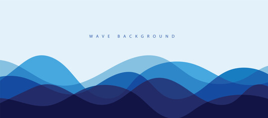 Sea waves layer vector background illustration. Sea beach vector illustration.
