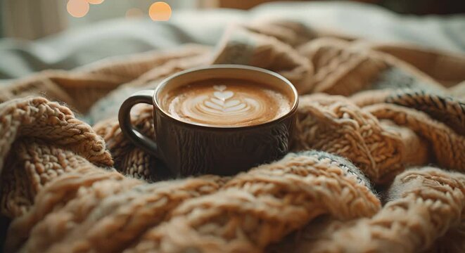 Savoring a cup of coffee, morning ritual, mindful pause