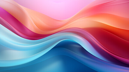 Colorful wavy background with paper cut style. background or wallpaper - obrazy, fototapety, plakaty