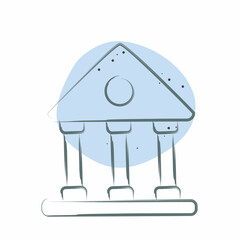 Icon Theatre. related to Entertainment symbol. Color Spot Style. simple design illustration