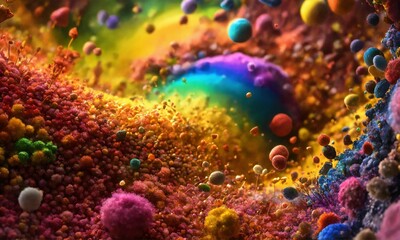 Obraz na płótnie Canvas colorful background with bubbles