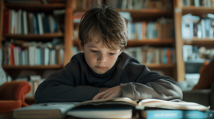 A child's journey through online learning, depicted with attention to detail and emotion.