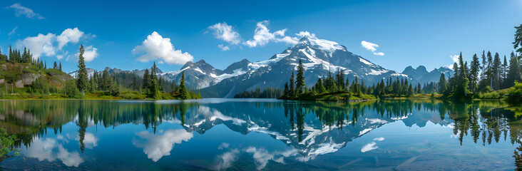 Fototapeta na wymiar beautiful lake in the mountains