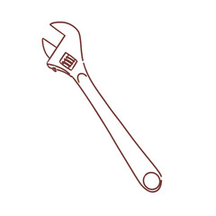 Adjustable wrench illustration