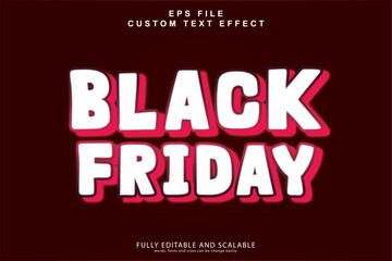 Black Friday 3d editable text effect
