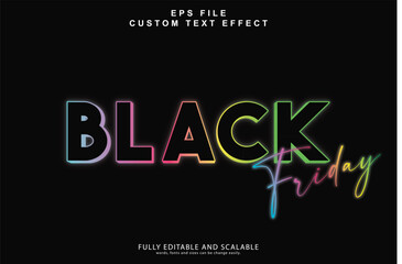 Black Friday 3d editable EPS text effect