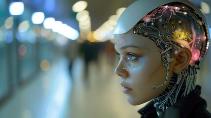 Artificial Intelligence Consciousness paradox - obrazy, fototapety, plakaty