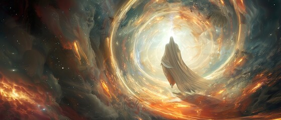 Celestial being Flowing Robes - obrazy, fototapety, plakaty