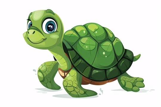 a cartoon turtle with big eyes