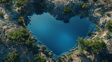 love nature concept with heart shape 