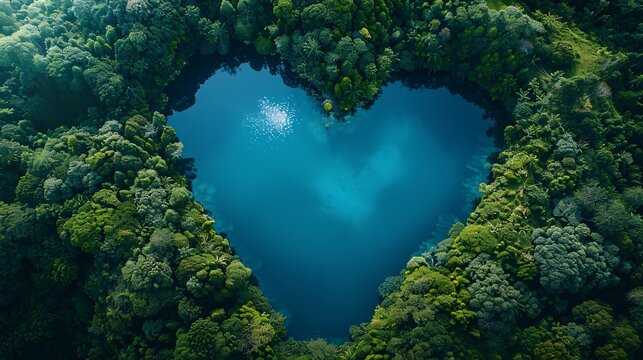 love environment concept with heart shape  - Powered by Adobe