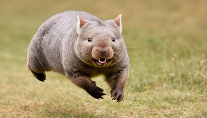 A-Happy-Wombat-Skipping-Through-A-Field-