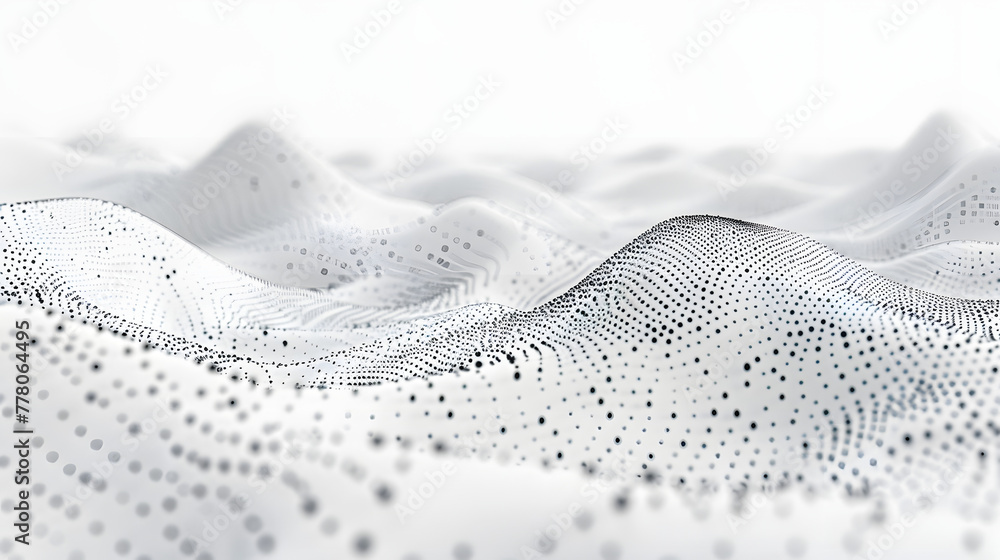Poster white background with black dots connected by lines