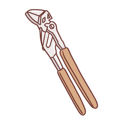Pliers wrench illustration