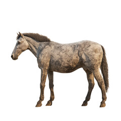 Obraz premium Single horse on Transparent Background
