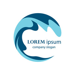 blue sea water high wave design