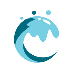 blue sea water high wave design