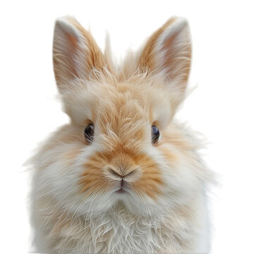 close up portrait of a rabbit's face, generative ai