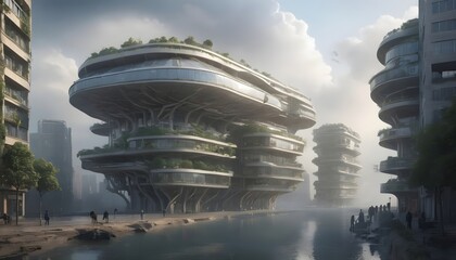 concept of buildings in 2050