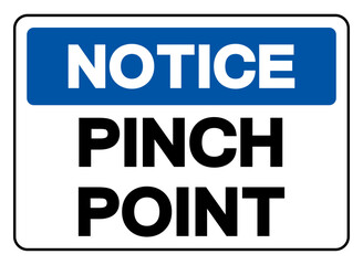 Notice Pinch Point Symbol Sign,Vector Illustration, Isolate On White Background Label. EPS10