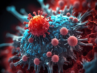 3d rendered illustration of a virus