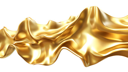 Gold wavy decoration, for posters or backgrounds. isolated