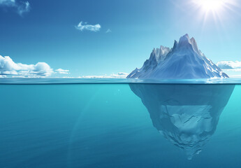 The Majestic Iceberg Above and Below the Surface