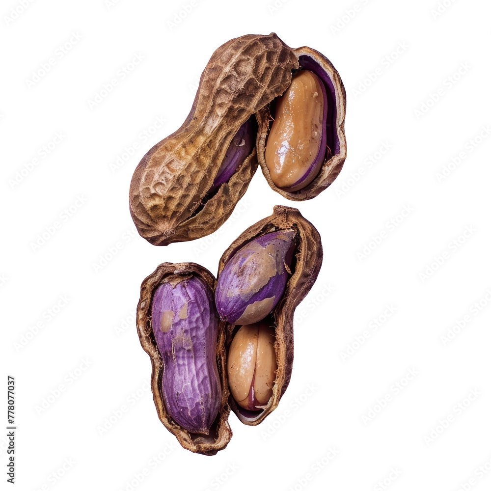Poster three peanuts encased in a shell