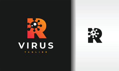 letter R virus logo