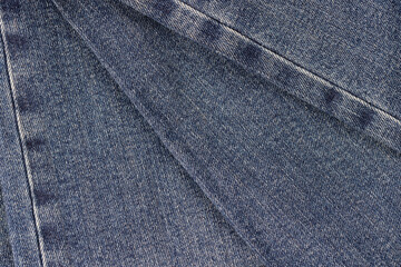 piece and elements of clothing made of blue denim