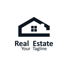 Fototapeta premium Real estate logo. This logo is ideal for real estate company, property development company and similar.