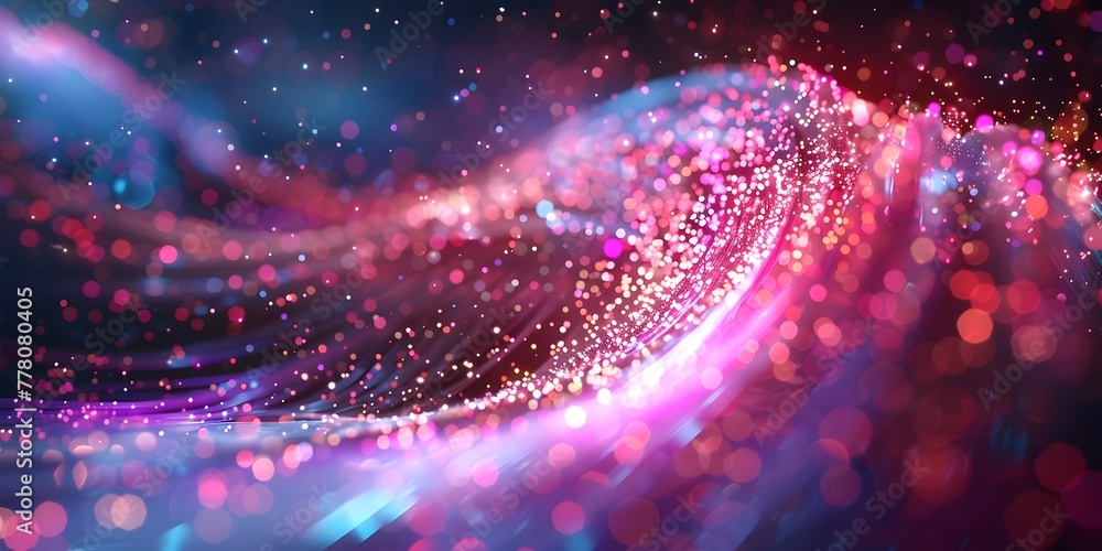 Aufkleber optical fibers twisting into a vortex of light the high speed channels of communication illuminating