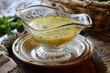 Experiment with different textures and patterns to depict a light and tangy dressing