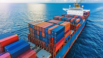 cargo ship in the sea