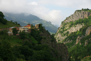 Located in Trabzon, Turkey, Hamsikoy is an important tourism center. - obrazy, fototapety, plakaty
