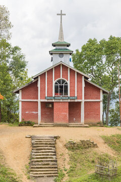 Songtal presbyterian Church of India in songtal village,manipur, north-east India