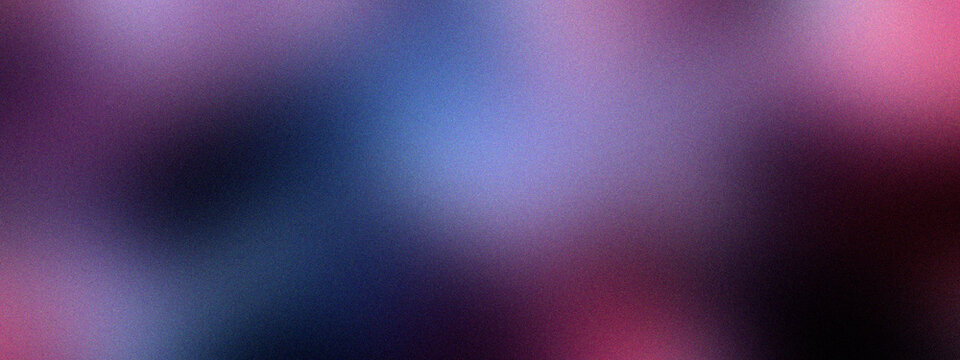 Abstract blue gradient smooth background, noise grainy trendy backdrop. Vibrant dark abstract background. Retro 80's style colors and textures. Purple blue black gradient background with grain texture