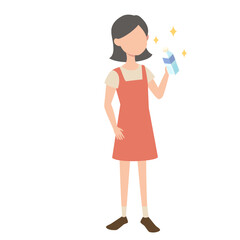 ペットボトルを持った子供のイラスト