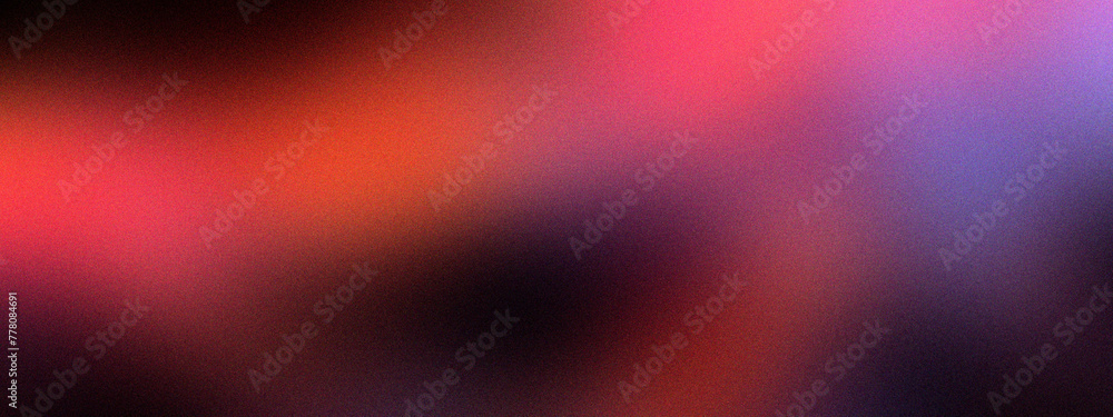 Fototapete retro gradient background with grain texture, blurred backdrop for banner, creative minimal poster, 