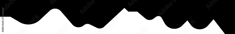 Poster border shape in trendy fill style for website design. vector banner header and separator. background