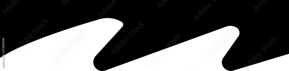 Poster border shape in trendy fill style for website design. vector banner header and separator. background