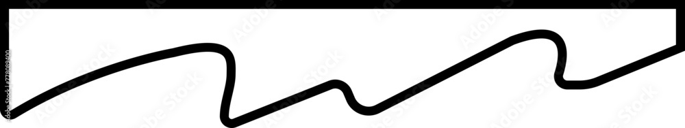 Poster border shape in outline style editable stock for website design. vector banner header and separator.