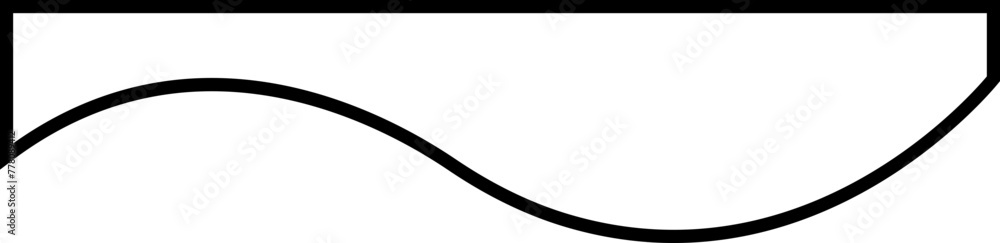 Poster border shape in outline style editable stock for website design. vector banner header and separator.