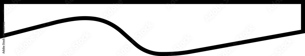 Poster border shape in outline style editable stock for website design. vector banner header and separator.