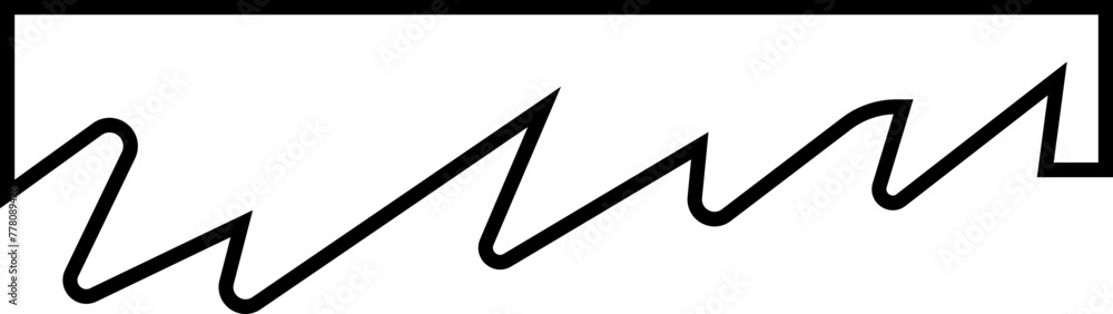 Poster border shape in outline style editable stock for website design. vector banner header and separator.