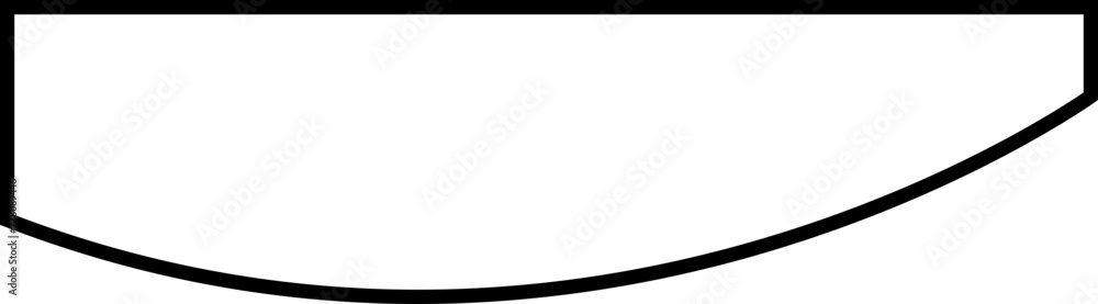 Poster border shape in outline style editable stock for website design. vector banner header and separator.