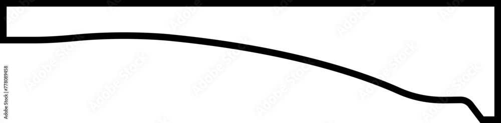 Poster border shape in outline style editable stock for website design. vector banner header and separator.