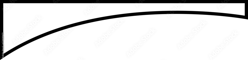 Poster border shape in outline style editable stock for website design. vector banner header and separator.