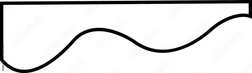 Poster border shape in outline style editable stock for website design. vector banner header and separator.