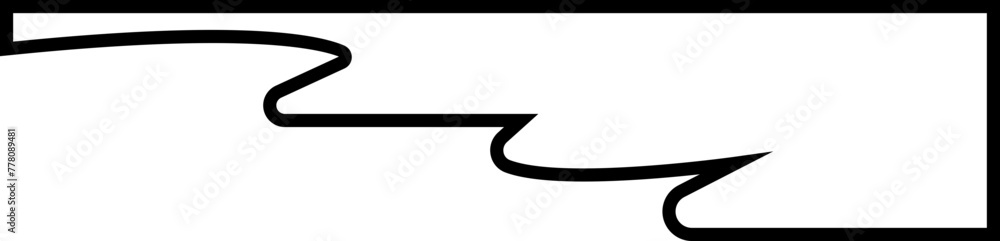 Poster border shape in outline style editable stock for website design. vector banner header and separator.